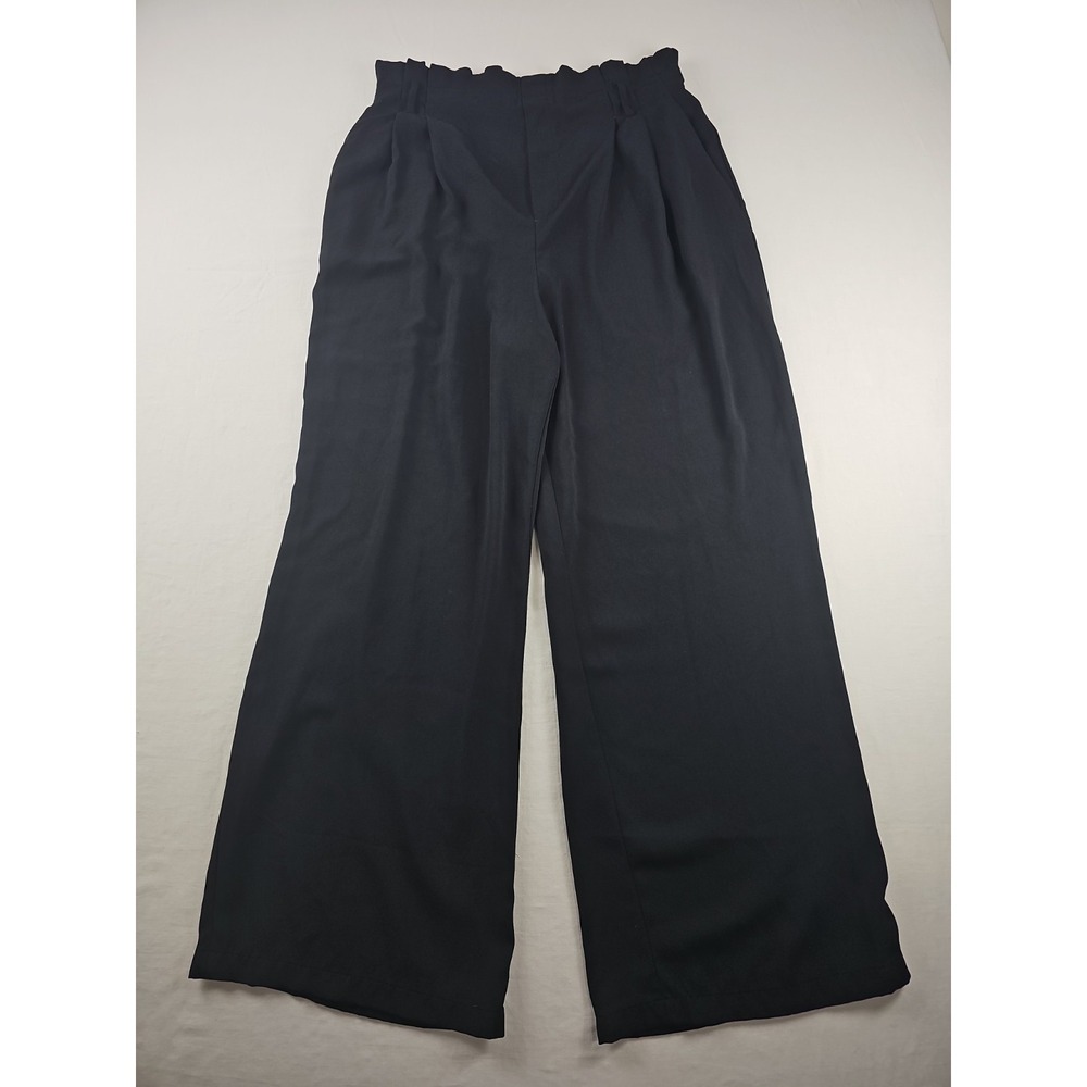 A New Day Women's Size XL Black High Rise PaperBag Pants Tie Waist